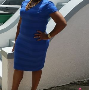 Blue bodycon dress